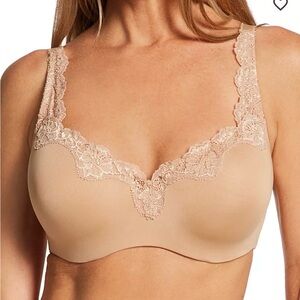 Le Mystere Lace Trim Beige Bra